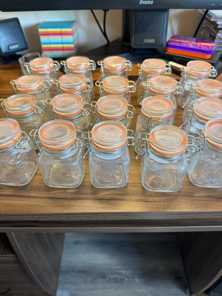 21 Kruiden potjes, Voorraadpot, Ophalen, Gebruikt, Glas