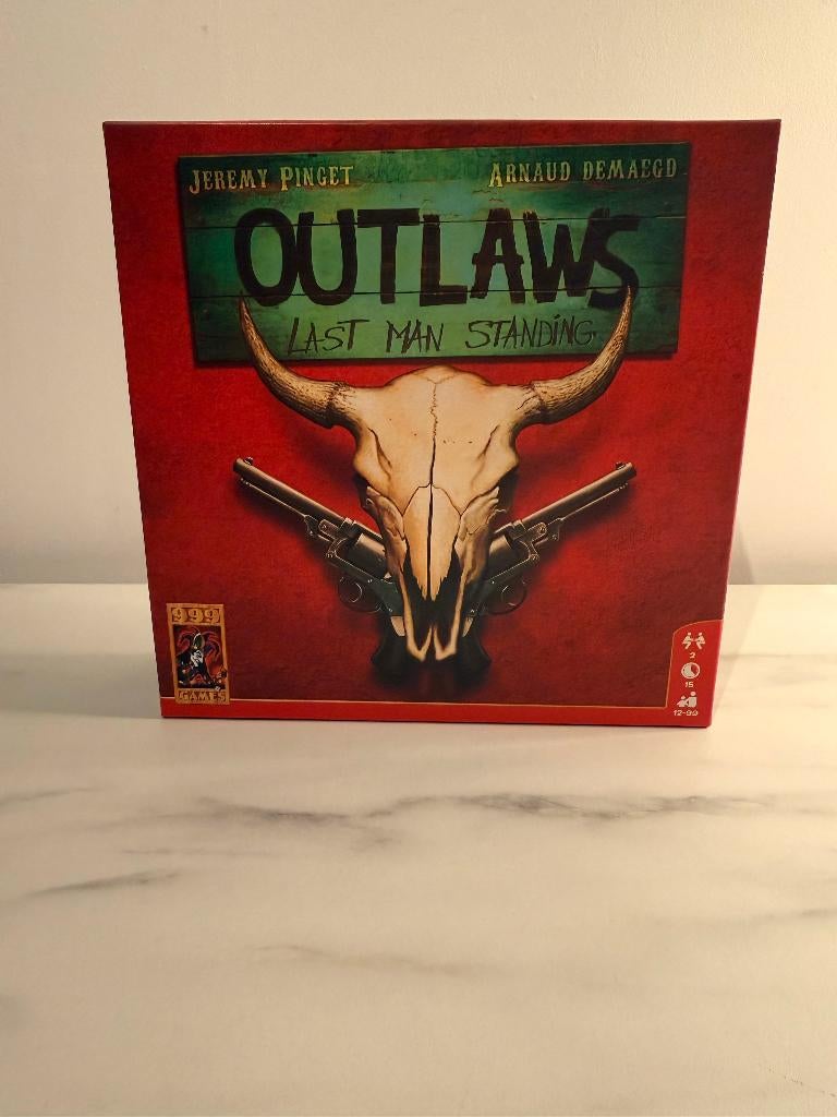 Outlaws (NL) bordspel - 999Games, Hobby en Vrije tijd, Gezelschapsspellen | Bordspellen, Zo goed als nieuw, Ophalen of Verzenden