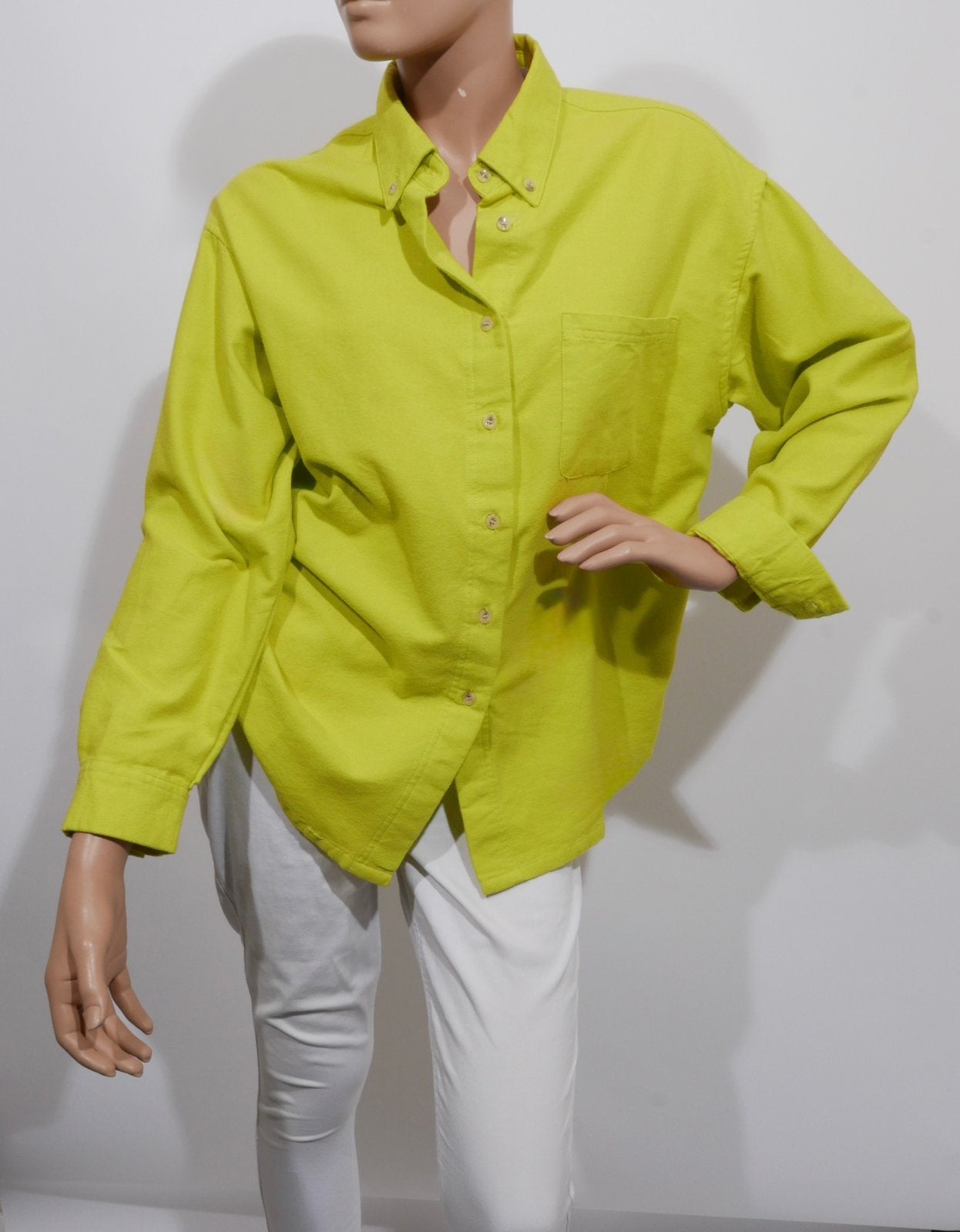 AMERICAN VINTAGE flanellen oversized blouse maat S/M ZGAN, Ophalen of Verzenden, Zo goed als nieuw, Maat 38/40 (M), Groen
