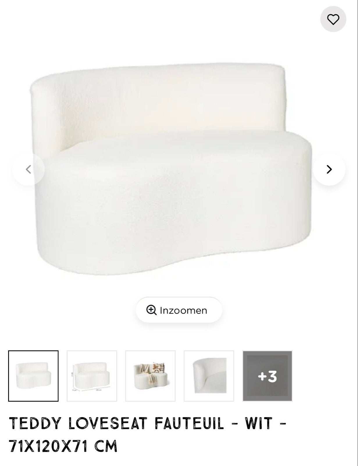 Teddy Loveseat Fauteuil - ROTTERDAM OPHALEN, Ophalen, Gebruikt, Stof