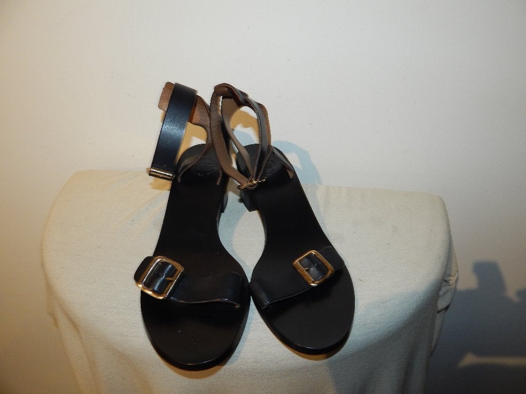A.T.P sandalen leer bandjes band enkel Nieuw mt 38, A.T.P., Zwart, Nieuw, Sandalen of Muiltjes