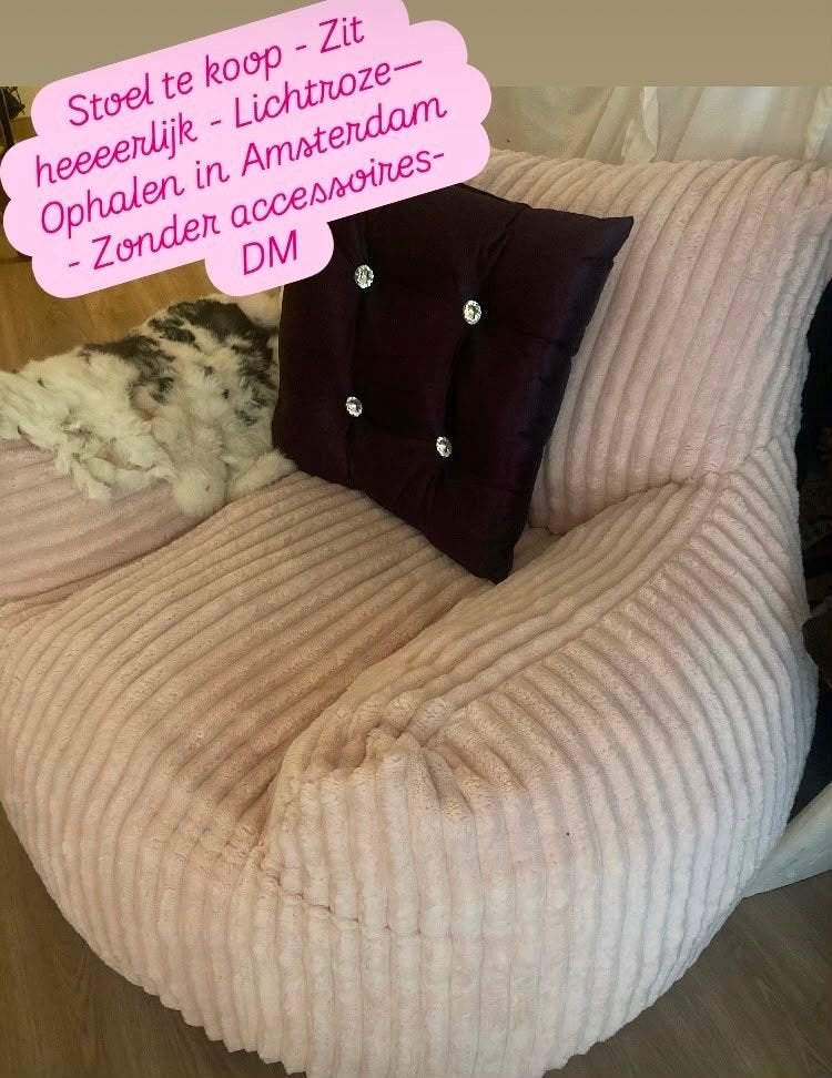 Lounge stoel lichtroze, Huis en Inrichting, Stoelen, Ophalen, Overige kleuren, Nieuw, Eén
