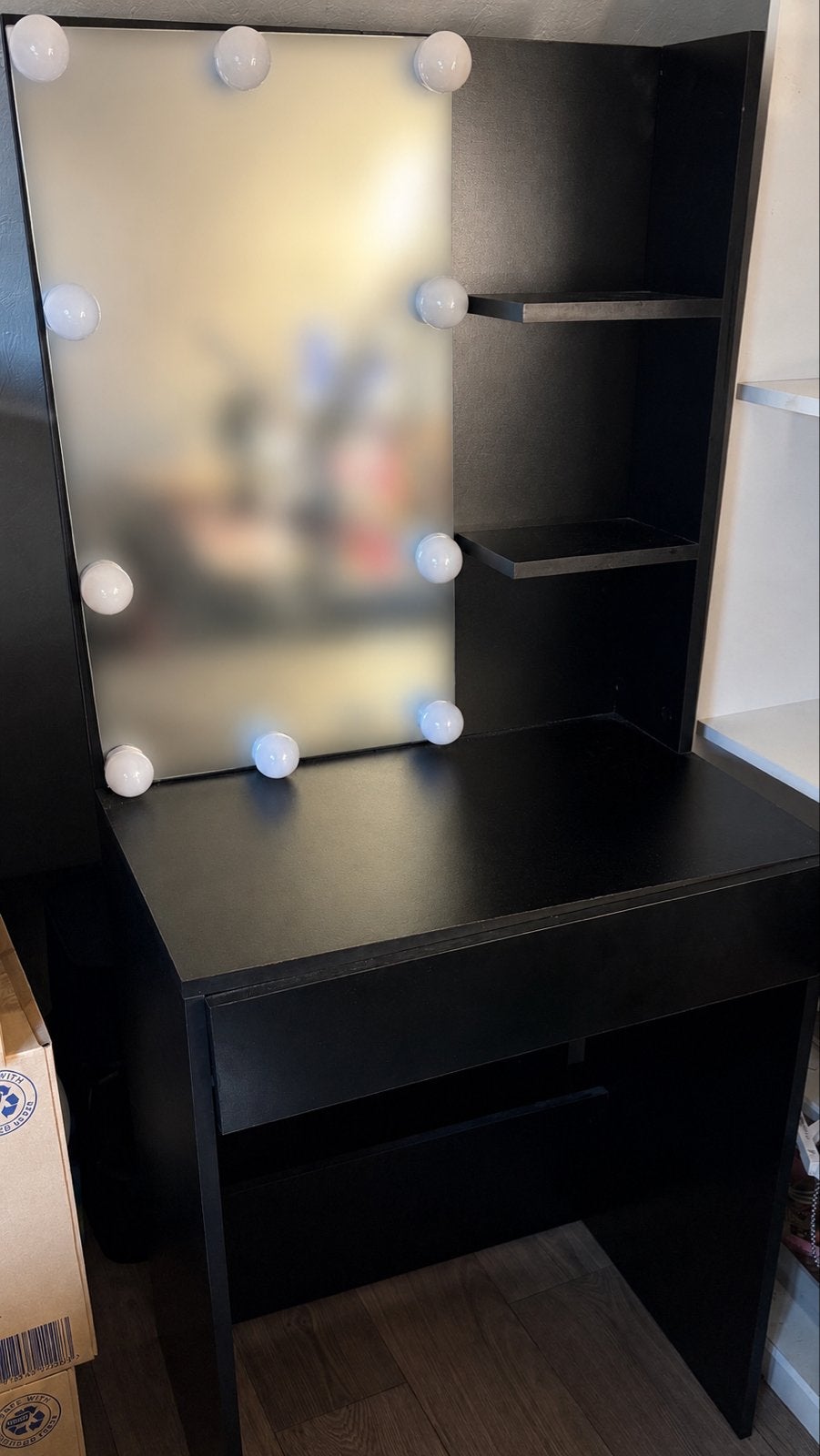 Hollywood Make-up Tafel met verlichting & Spiegel nieuw!, Ophalen, Minder dan 50 cm, 100 tot 150 cm, Nieuw
