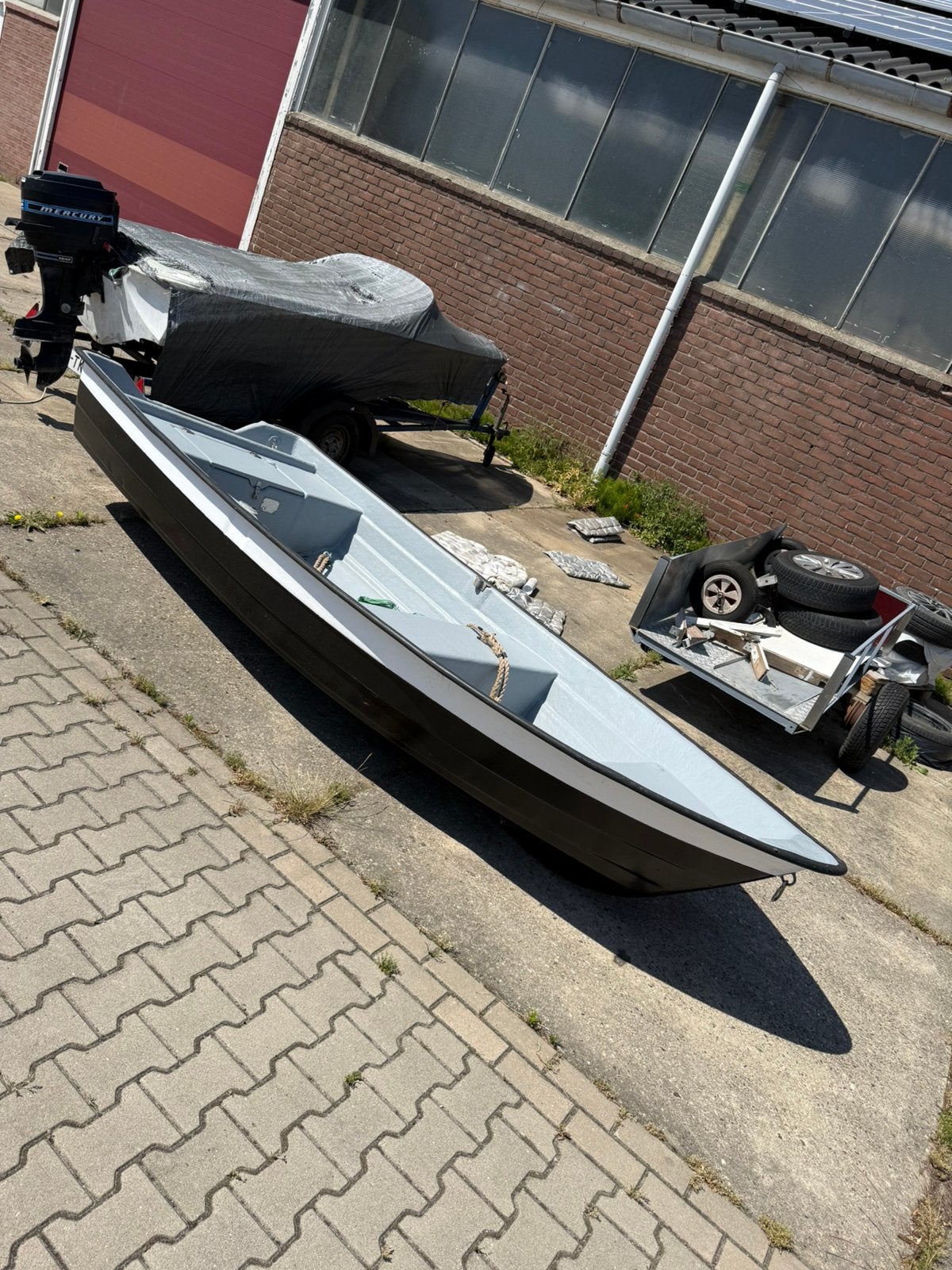 Boot met 4pk motor, Watersport en Boten, Bootonderdelen, Ophalen of Verzenden, Motor en Techniek, Motorboot