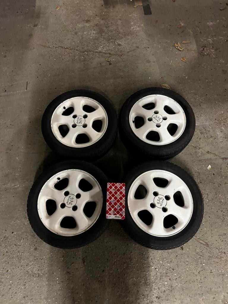 Velgen + banden 4x108 - 195/50 - 6JxR15 ET-19, Ophalen, Gebruikt