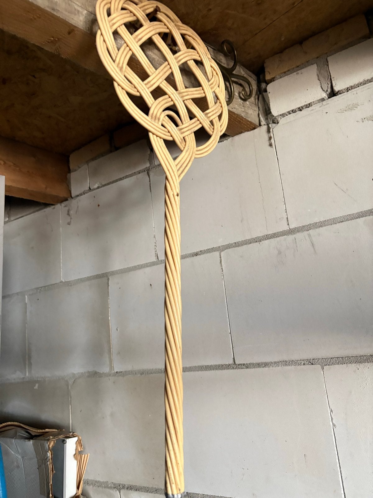 Vintage rotan mattenklopper, Ophalen of Verzenden, Gebruikt