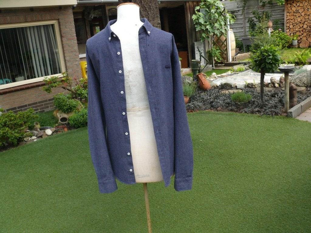 LA COSTE blouse overhemd maat L / XL als nieuw, Ophalen of Verzenden, Zo goed als nieuw, Blauw, Halswijdte 43/44 (XL)