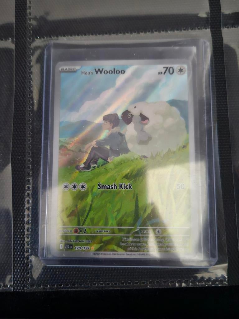 Pokemon Hop's Wooloo 170/159 Journey Toghter, Ophalen of Verzenden, Zo goed als nieuw, Losse kaart, Foil