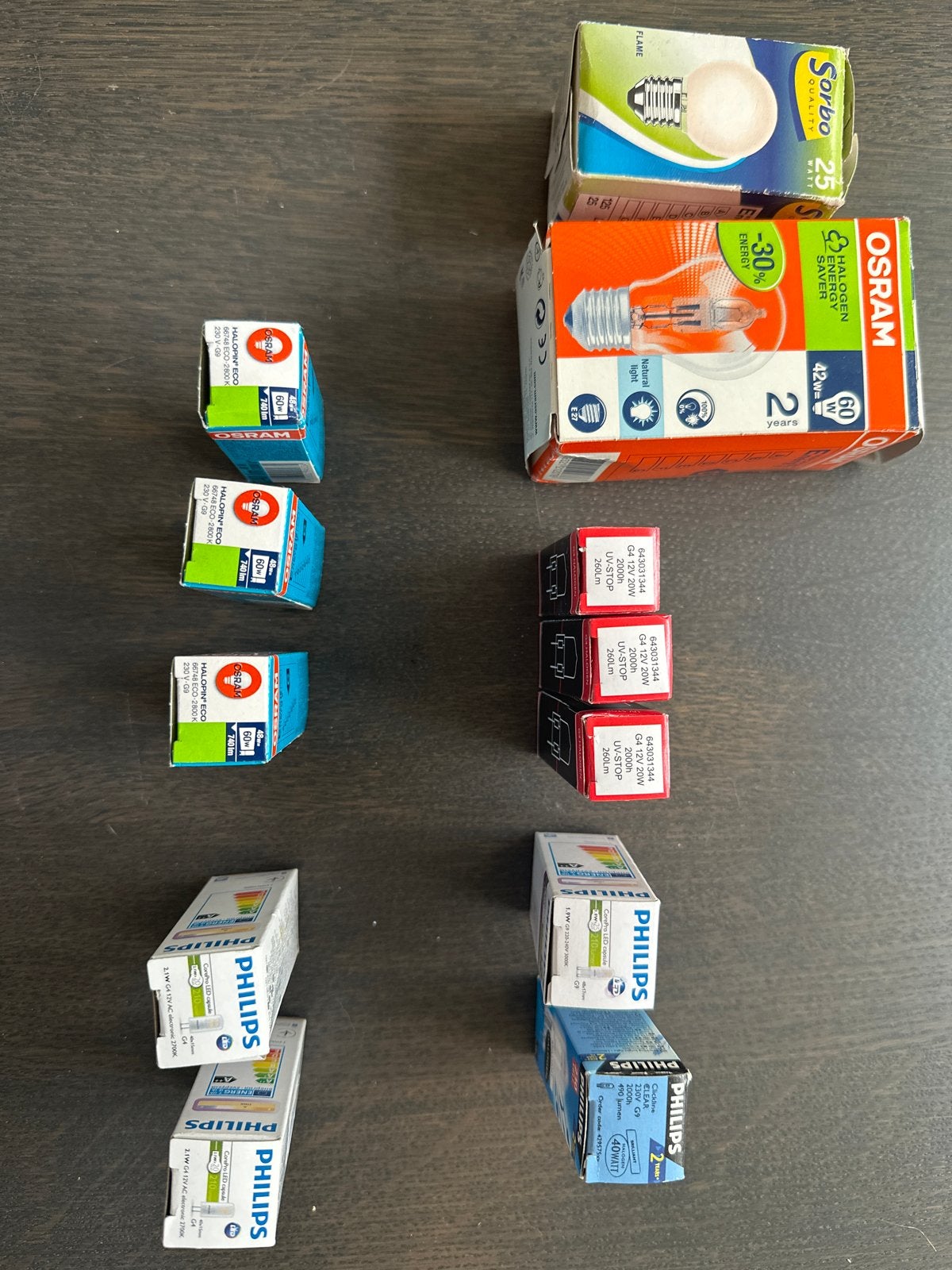 Diverse gloeilampen en halogeenlampen - Philips, Osram, Sorb