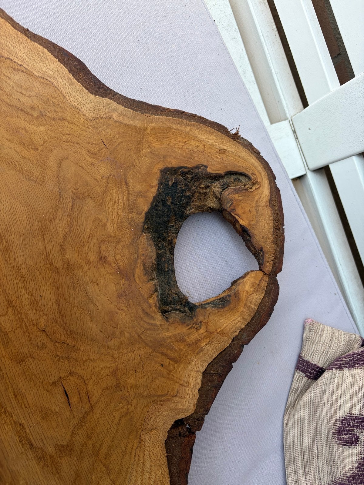Decoratieve houten schijf - 87 cm lang, Ophalen, Hout, Gebruikt, Landelijk