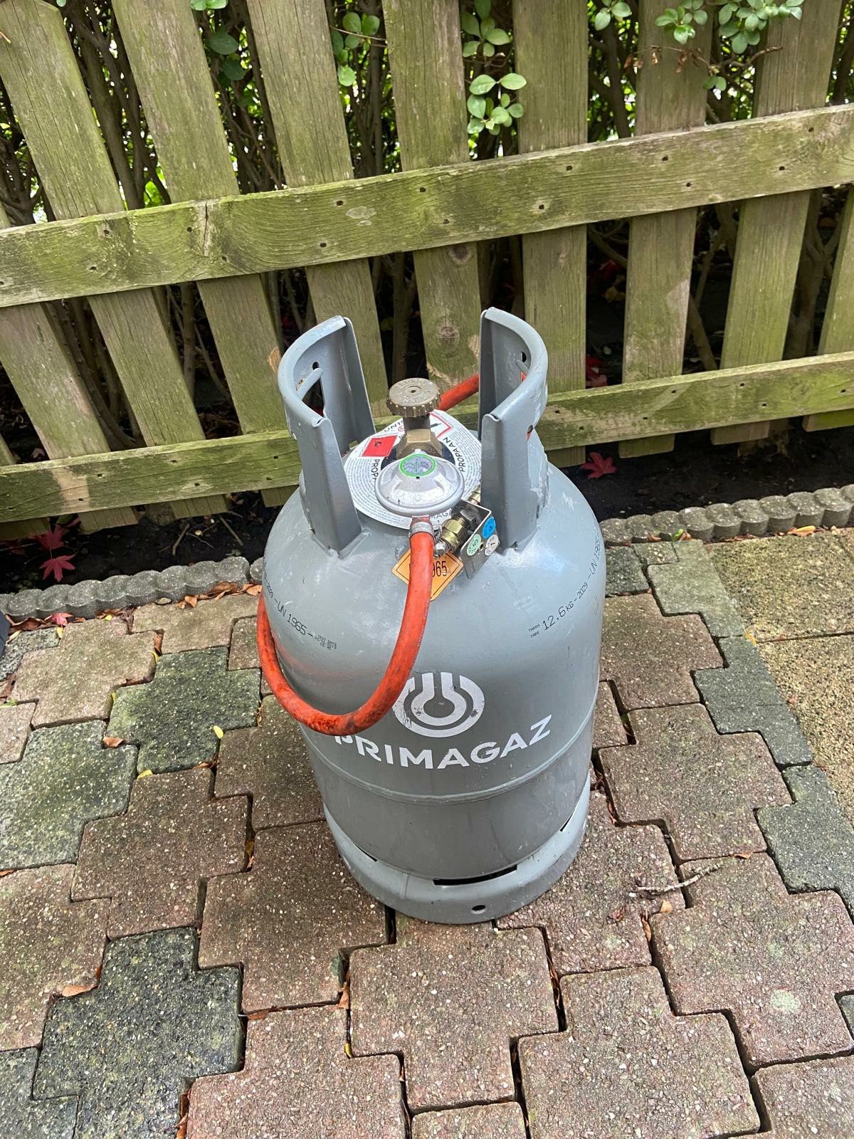 Primagaz propaan gasfles met slang en drukregelaar, Ophalen, Gebruikt