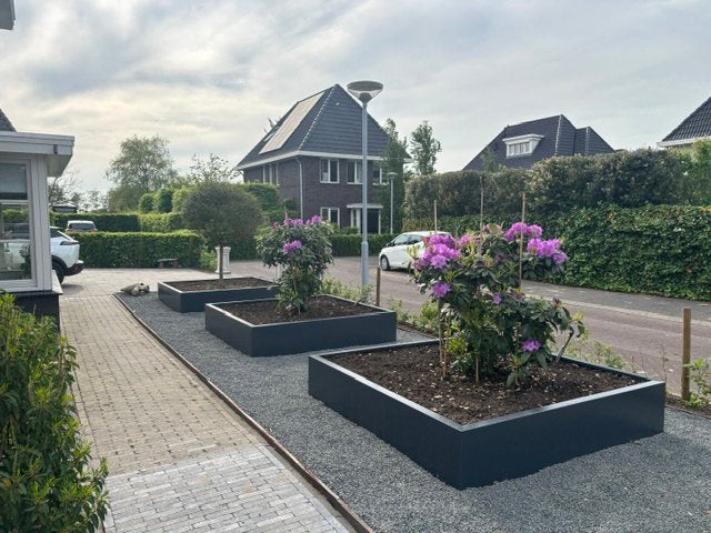 plantenbakken ( bloembakken) in het zwart , wit en antraciet, Tuin en Terras, Bloembakken en Plantenbakken, Ophalen of Verzenden