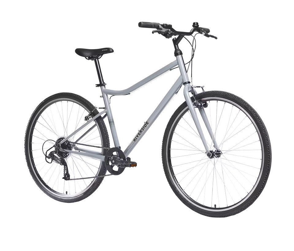 Hybridefiets Riverside 120 grijs Maat L, Fietsen en Brommers, Velgrem, Zo goed als nieuw, 50 tot 53 cm, Ophalen