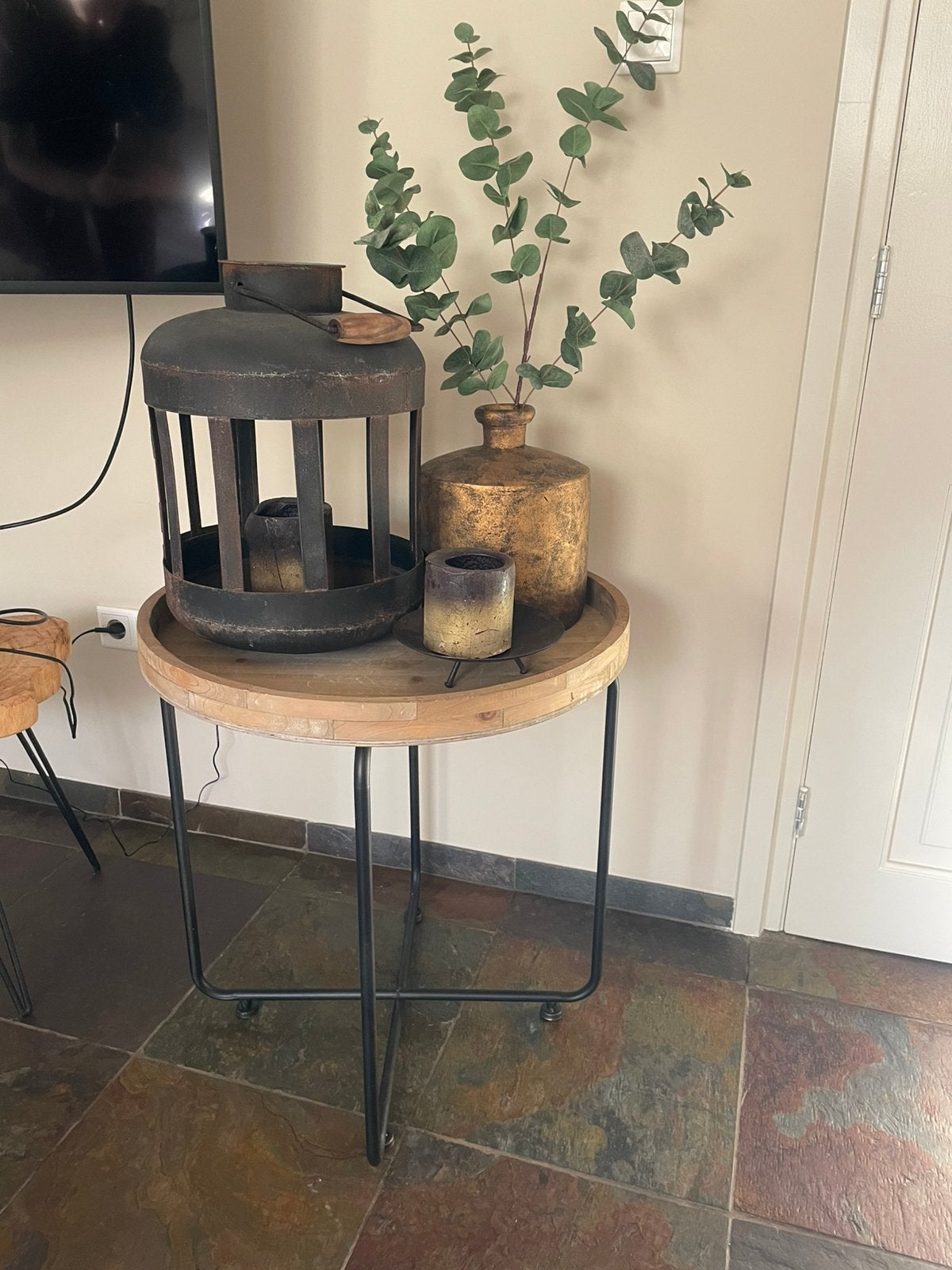 Tafeltje inclusief accessoires, Minder dan 55 cm, Rond, Zo goed als nieuw, Ophalen