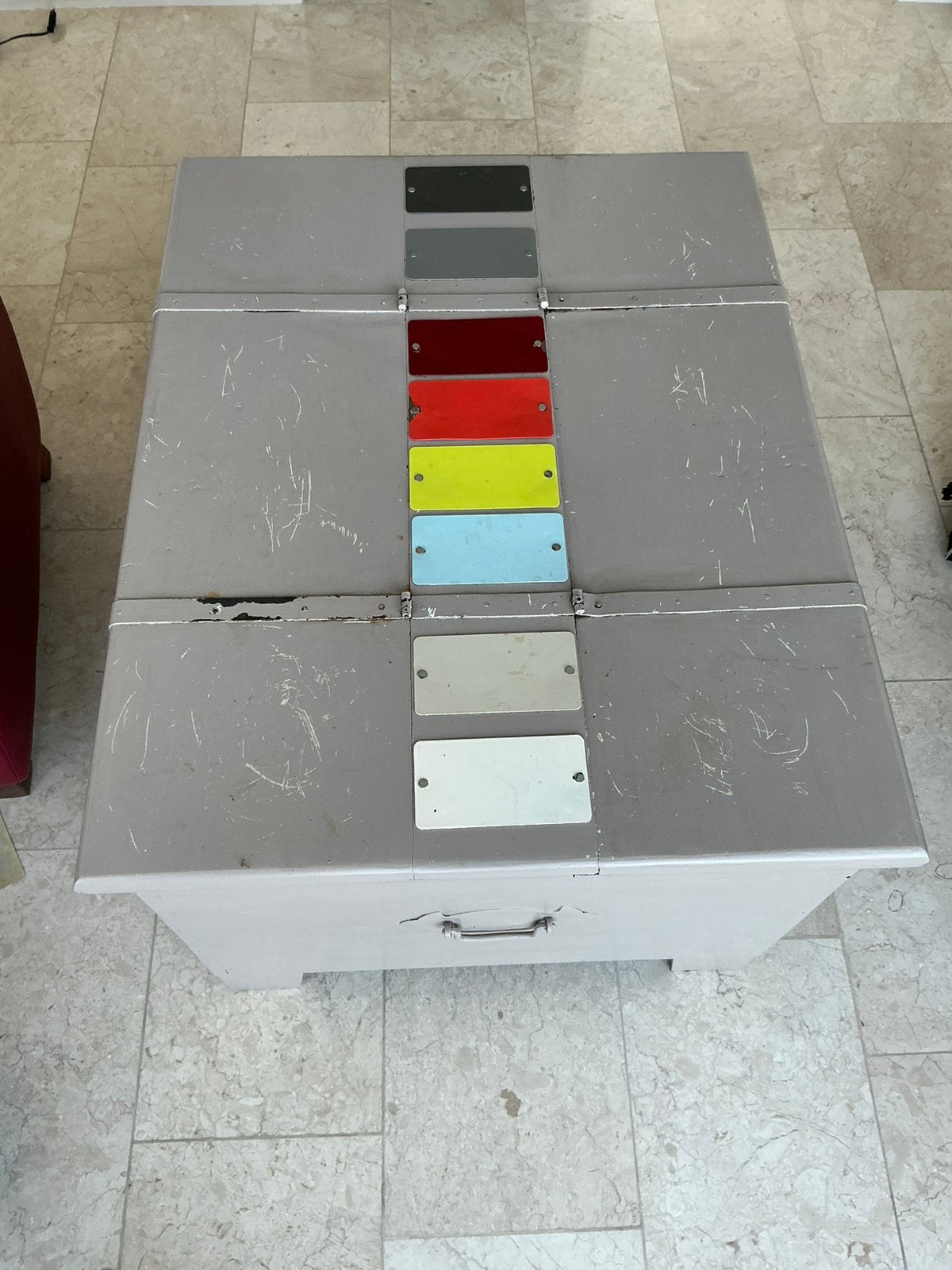 Houten dekenkist, Ophalen, Gebruikt, 50 tot 100 cm, Teakhout