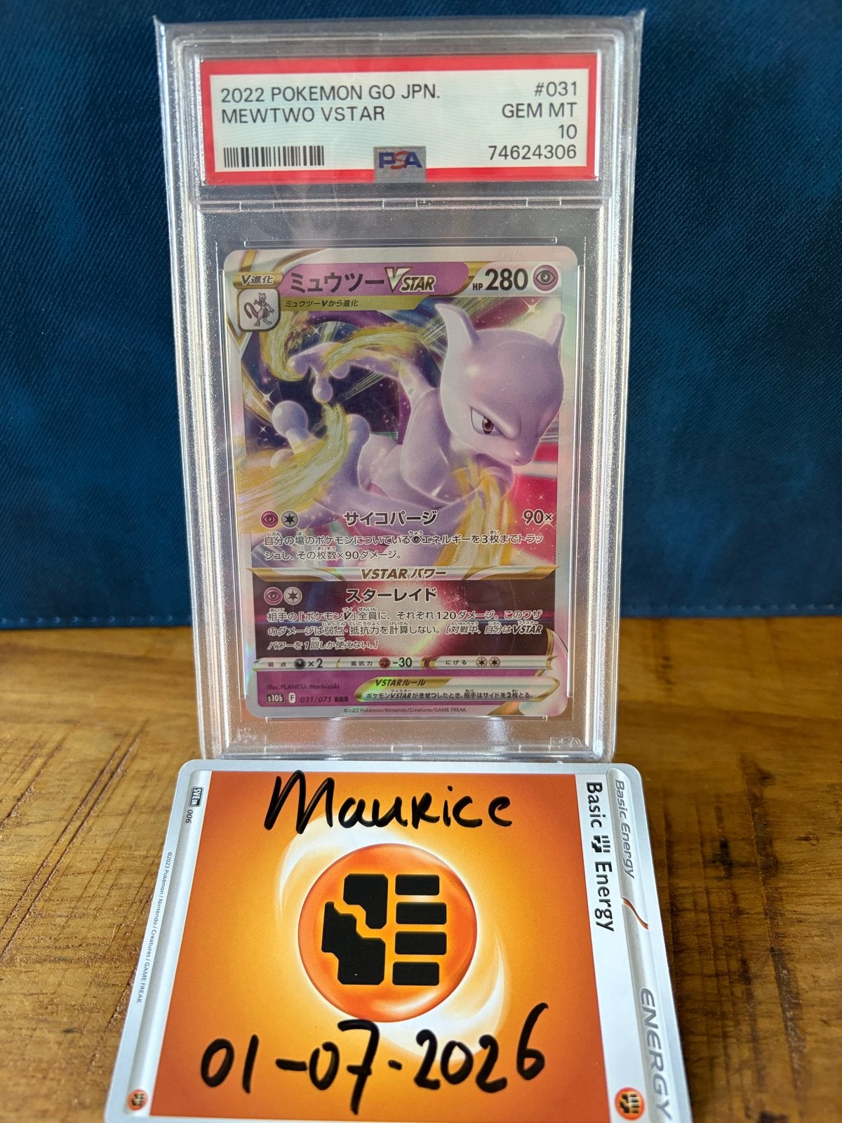 Mewtwo VSTAR PSA 10 GEM MT - 2022 Pokemon Go JPN #031, Ophalen of Verzenden, Nieuw, Losse kaart