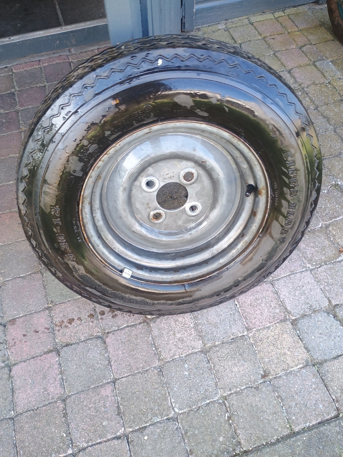 Reservewiel 5.30-12 met steek 4x100, Auto diversen, Aanhangwagen-onderdelen, Ophalen, Gebruikt