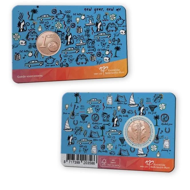 1 Eurocent Nederland 2026 - Goede Voornemens - BU Coincard, Verzenden, Overige landen, 1 cent, Losse munt