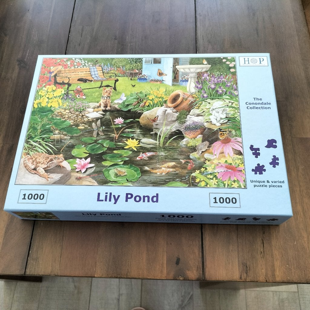 HOP puzzel Lily Pond, Ophalen of Verzenden, 500 t/m 1500 stukjes, Zo goed als nieuw, Legpuzzel