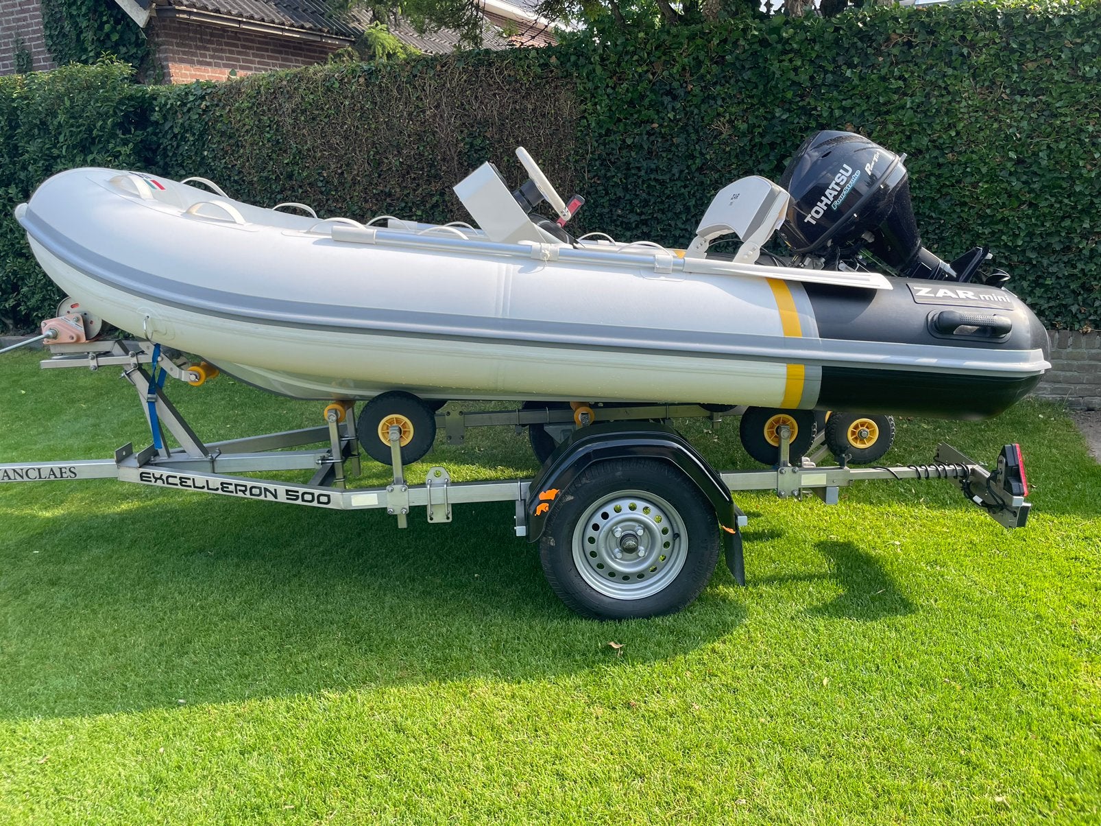 Zar mini 11 hypalon zonder trailer vaarklaar aluminium bodem, Ophalen, Aluminium, Gebruikt, ZAR Mini