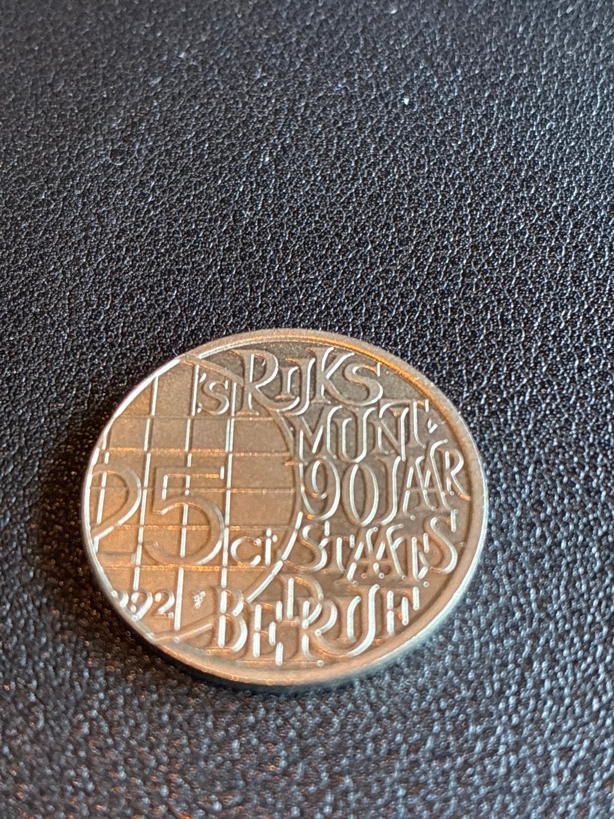 Rijks munt 90 jaar staatsbedrijf 25ct 1992, Zilver, 25 cent, Ophalen of Verzenden, Koningin Wilhelmina