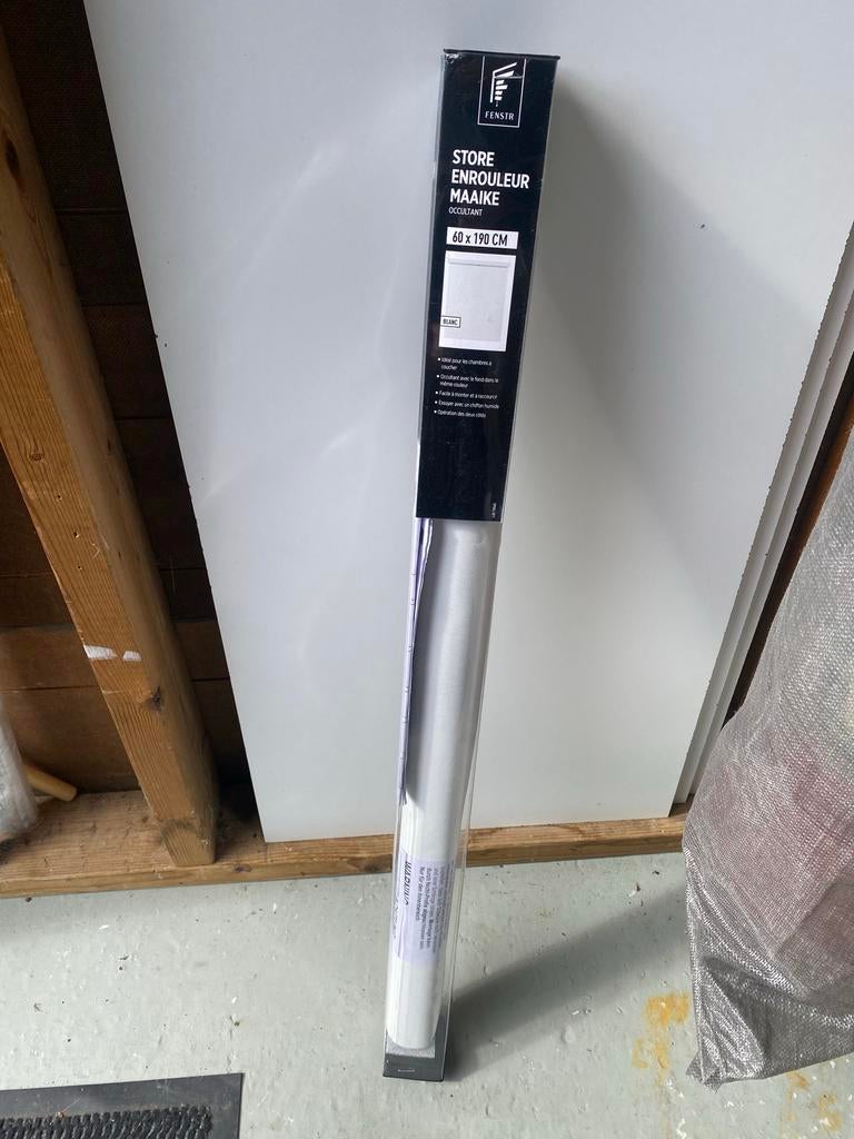 Nieuw wit rolgordijn 60x190 cm -  Maaike, Ophalen, Wit, 50 tot 100 cm, Zo goed als nieuw
