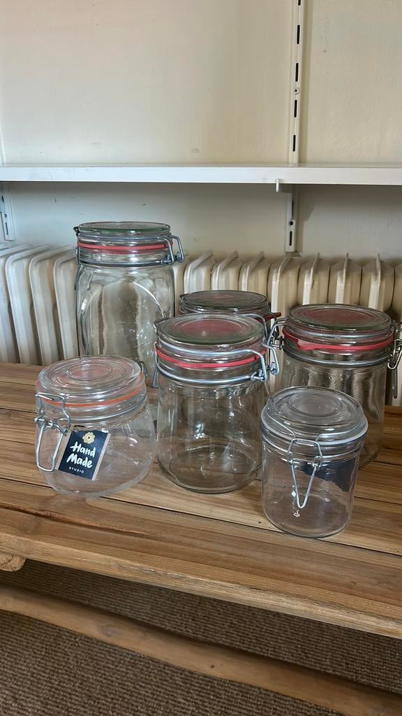 Voorraad/weck potten, Ophalen, Zo goed als nieuw, Glas, Pot, Bus of Blik
