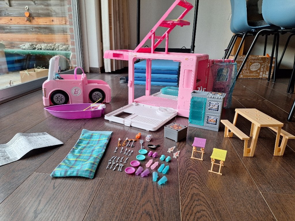 Barbie camper, Ophalen, Zo goed als nieuw