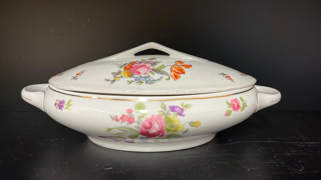Antieke schaal met bloemen motief, Antiek en Kunst, Ophalen
