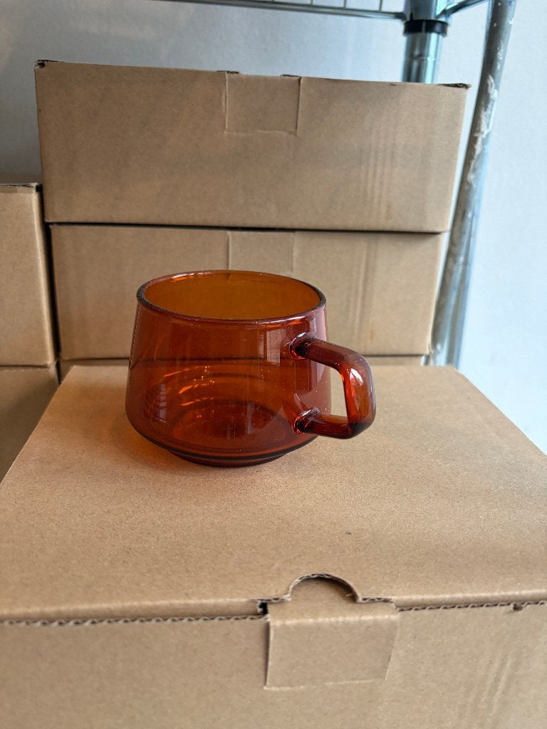 KINTO SEPIA koffiekop 270 ml amber glas, nieuw in doos, Ophalen, Overige merken, Nieuw, Glas