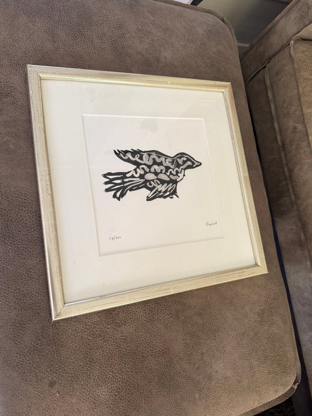 Blackbird Raphael Herman 57/200, Antiek en Kunst, Kunst | Litho's en Zeefdrukken, Ingelijst, Ophalen of Verzenden, Dieren en Natuur