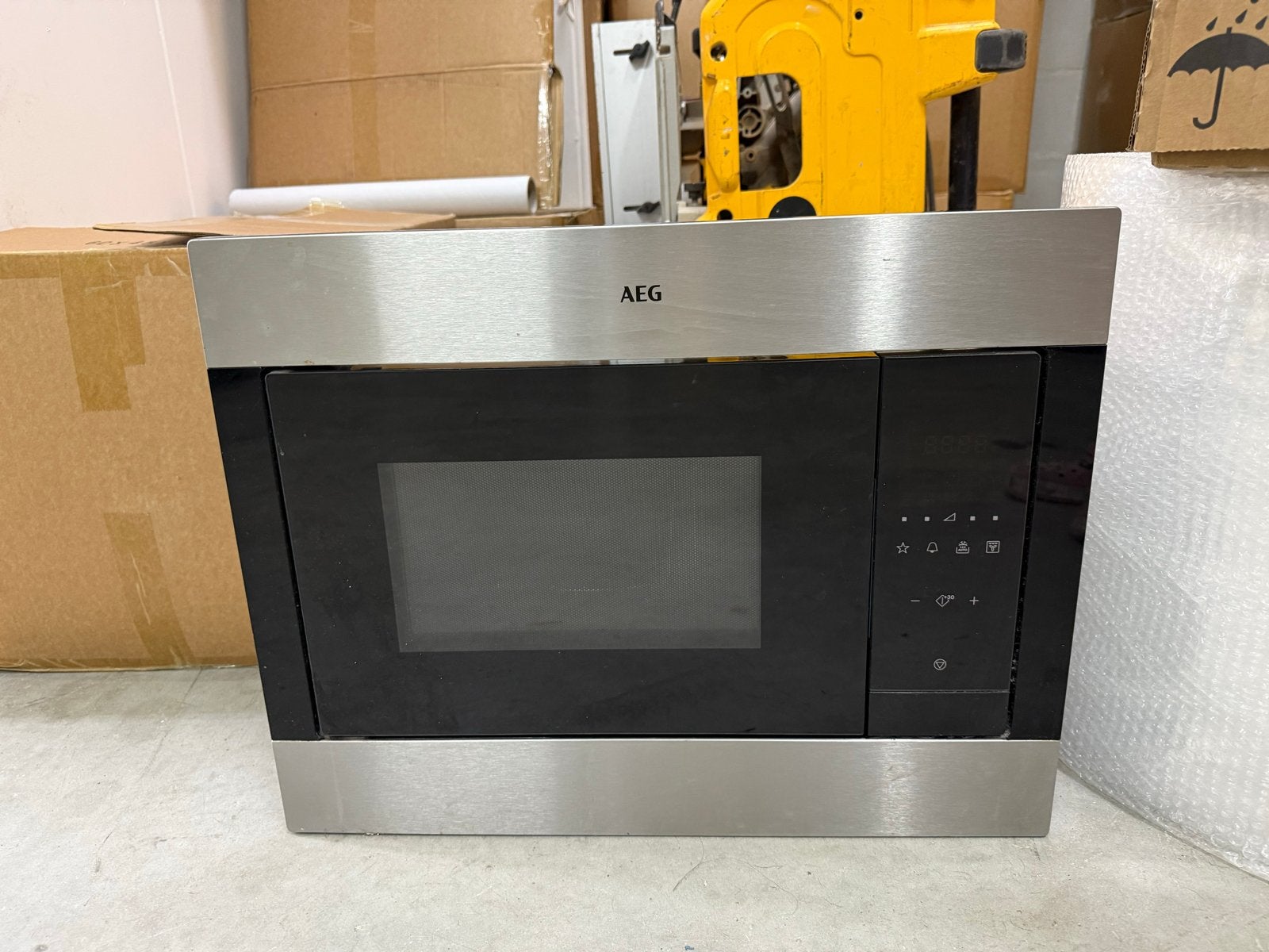 AEG Combimagnetron - Inbouw - Zilver/Zwart, Witgoed en Apparatuur, Combimagnetron, Gebruikt, 60 cm of meer, Grill