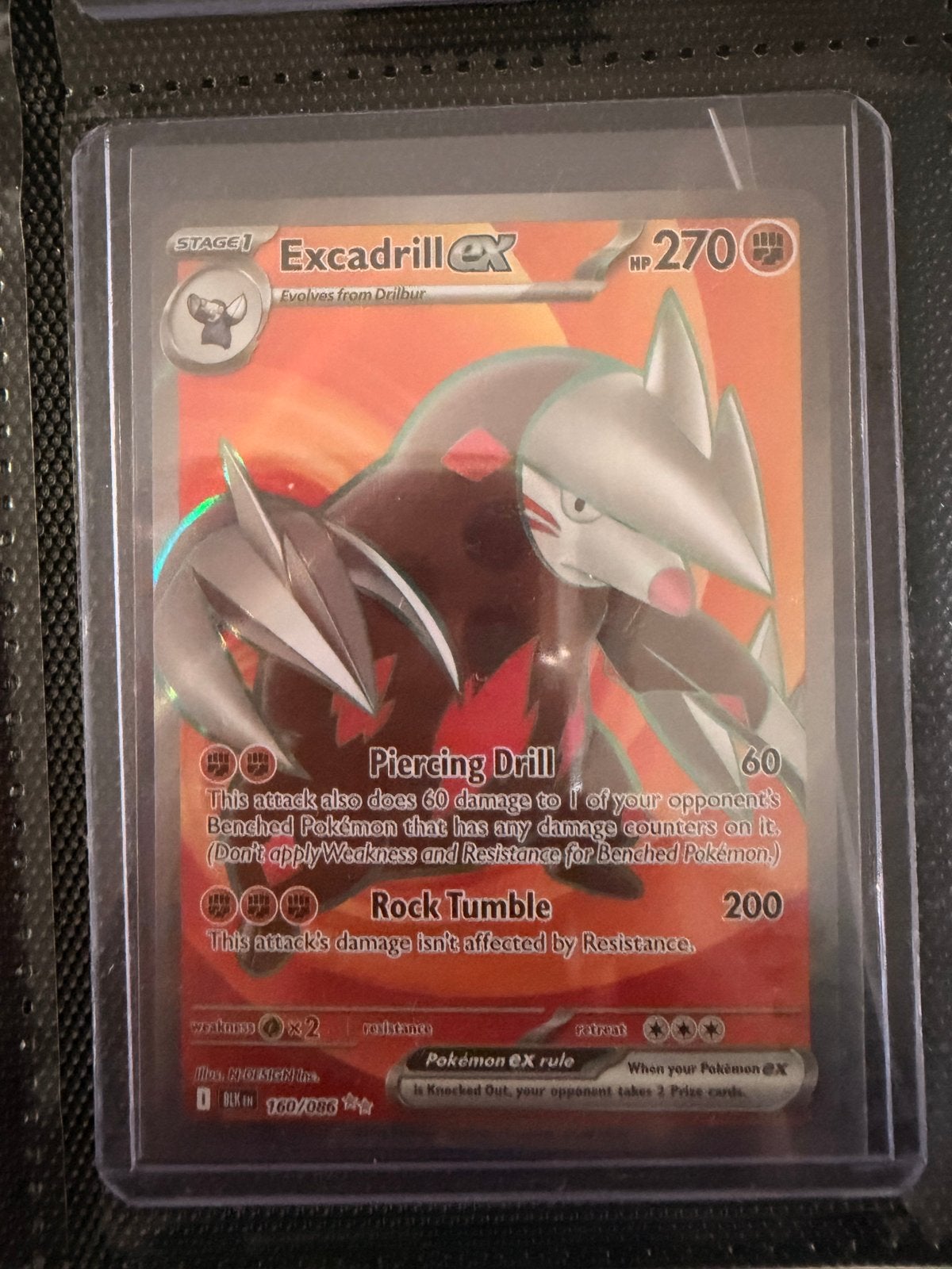 Pokémon TCG: Excadrill EX 160/086 Kaart, Ophalen, Zo goed als nieuw, Losse kaart, Foil