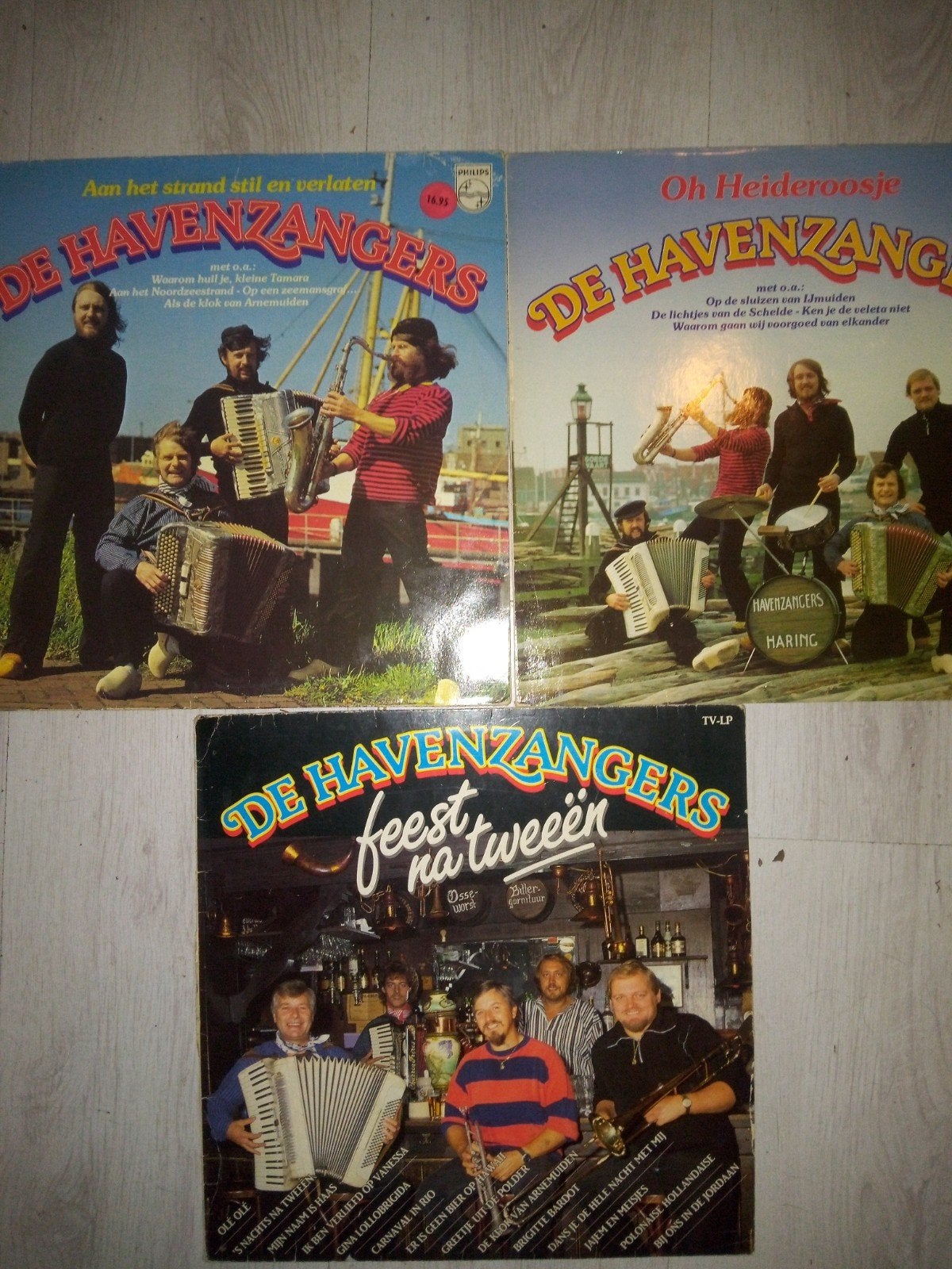 De Havenzangers LP's: Aan het strand, Oh Heideroosje, Feest, LP, Gebruikt, Ophalen of Verzenden, Levenslied of Smartlap