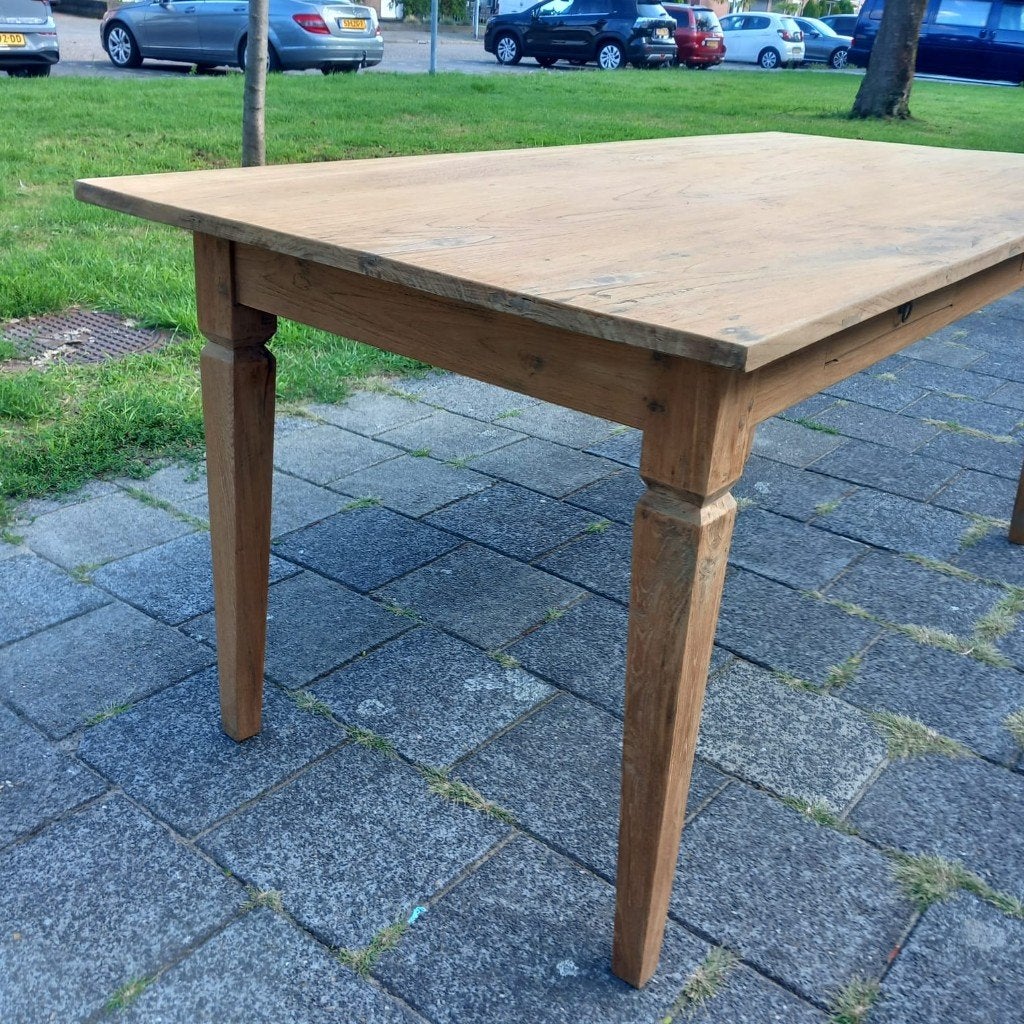 Antieke smalle  boerentafel 180x84,5x75 ONBEHANDELD, 50 tot 100 cm, Zo goed als nieuw, 150 tot 200 cm, Rechthoekig