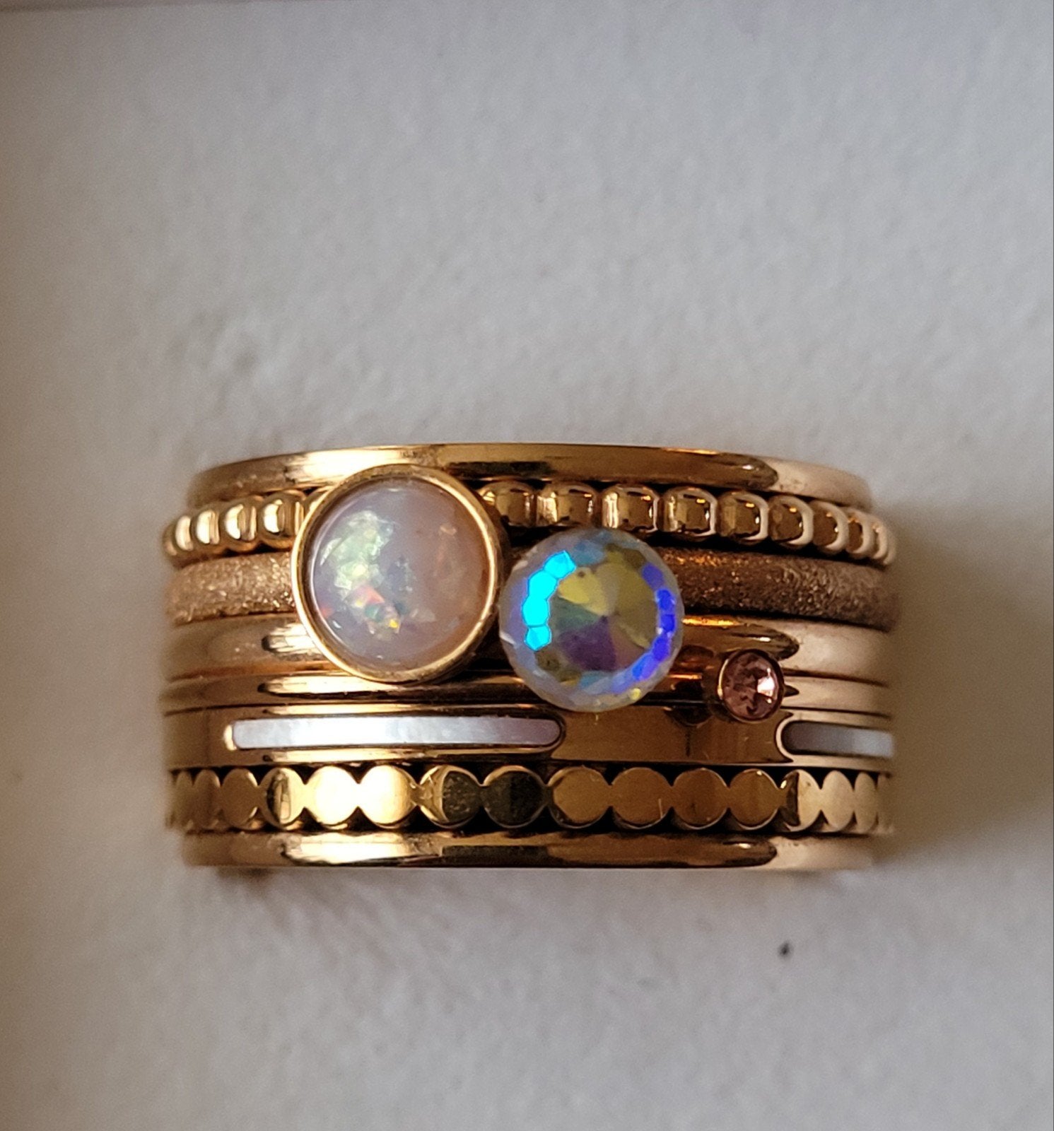 Ixxxi ring maat 20, Sieraden, Tassen en Uiterlijk, 20 of groter, IJzer of Staal, Met kristal, Nieuw