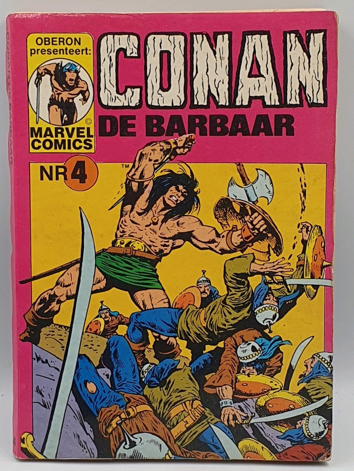 Te koop: Conan de Barbaar Nr. 4 - Marvel Comics Oberon, Eén stripboek, Ophalen of Verzenden, Gelezen