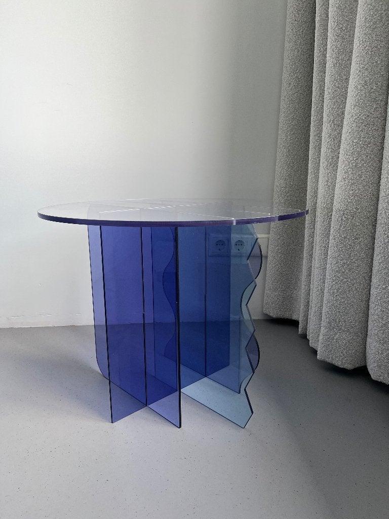 Bijzettafel salontafel design tafel, Huis en Inrichting, Tafels | Bijzettafels, Rond, Nieuw, Ophalen, 45 tot 60 cm