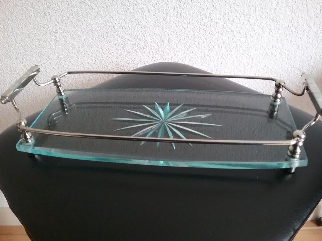 Schaal glas serveer dienblad, Ophalen