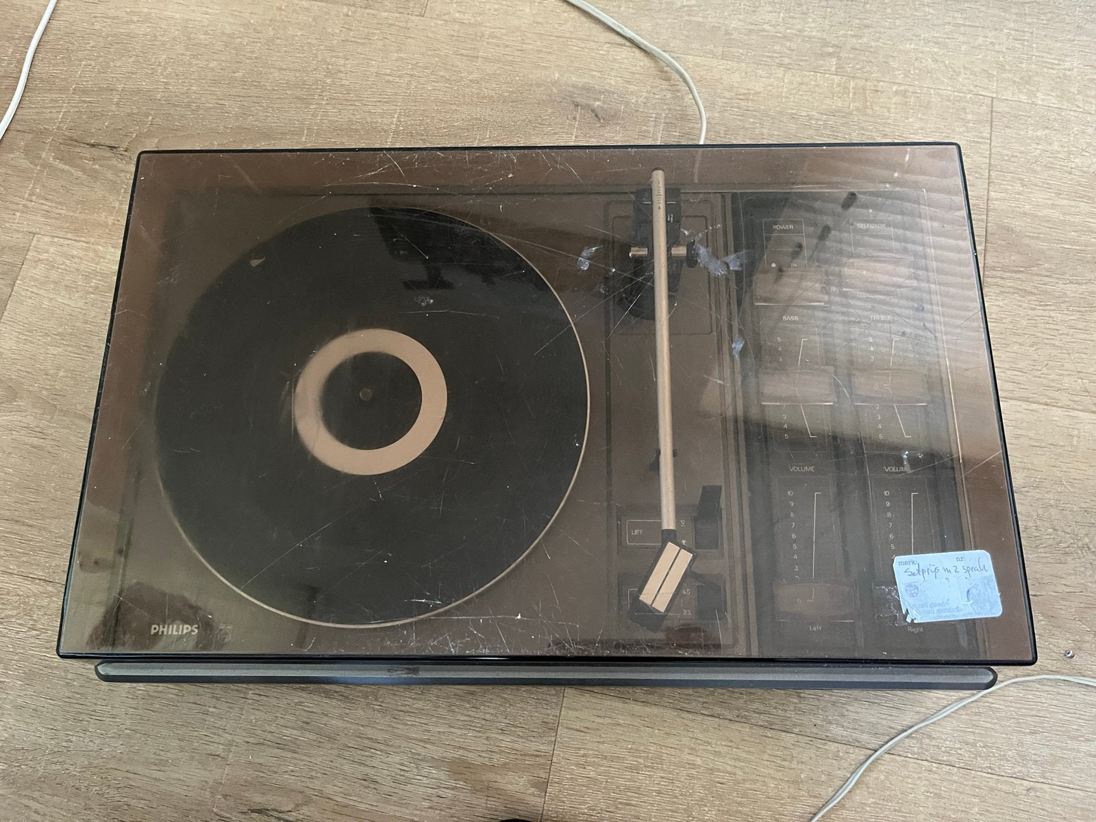 Vintage Philips Platenspeler met Geïntegreerde Versterker, Ophalen, Gebruikt, Platenspeler, Philips
