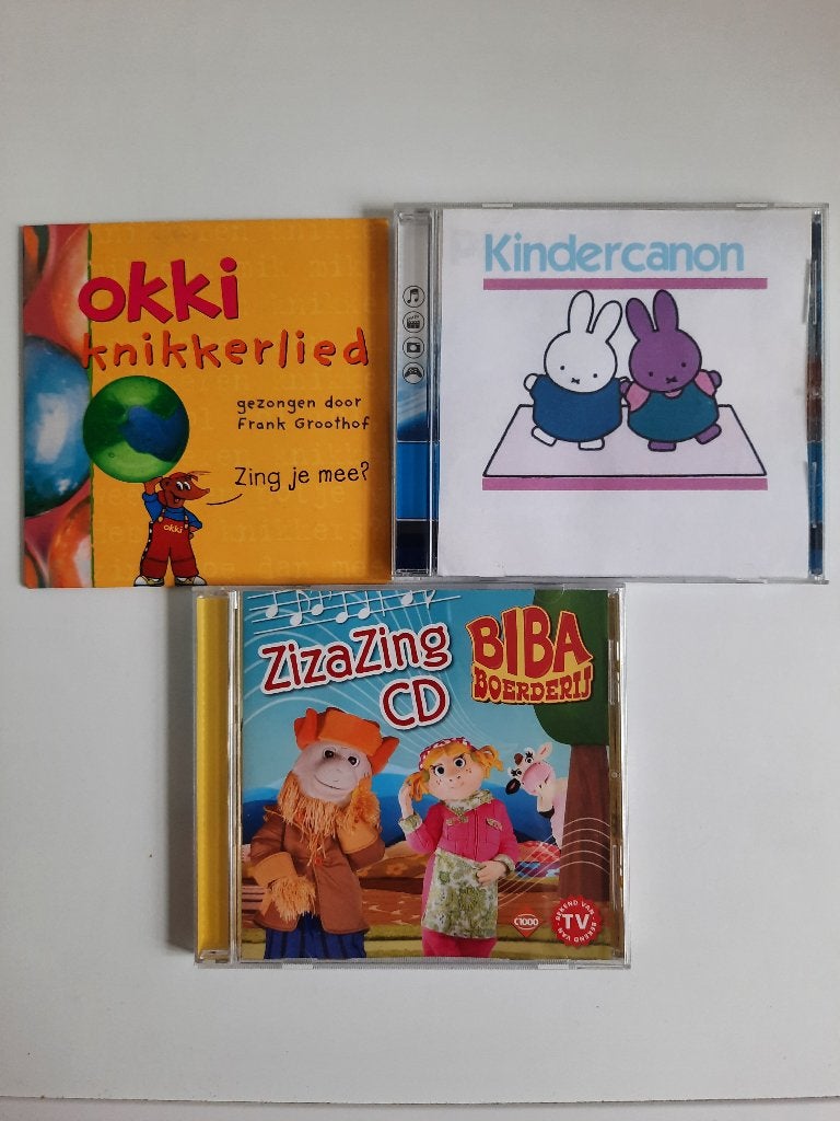 3 KINDERCD’S – KNIKKERLIED, BIBA-BOERDERIJ EN KINDERCANON, Ophalen of Verzenden, Zo goed als nieuw, Muziek, 3 tot 5 jaar