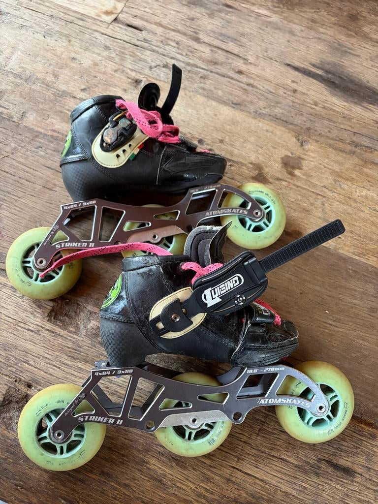 Luigino Inline Speedskates – Maat 29/30 – Atom Striker II, Sport en Fitness, Skeelers, Overige merken, Gebruikt, Kinderen, Overige typen
