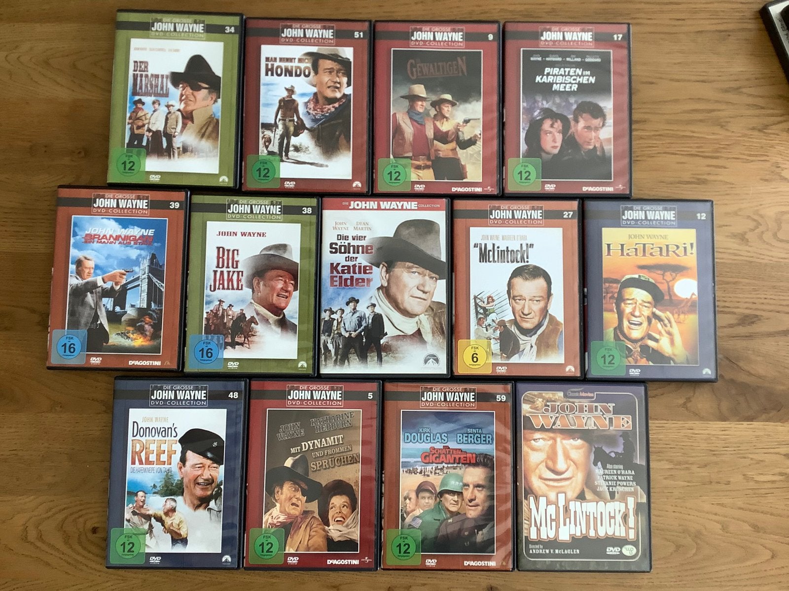 Verzameling John Wayne op DVD, allen NEDERLANDS ondertiteld., Cd's en Dvd's, Dvd's | Klassiekers, Alle leeftijden, Ophalen of Verzenden