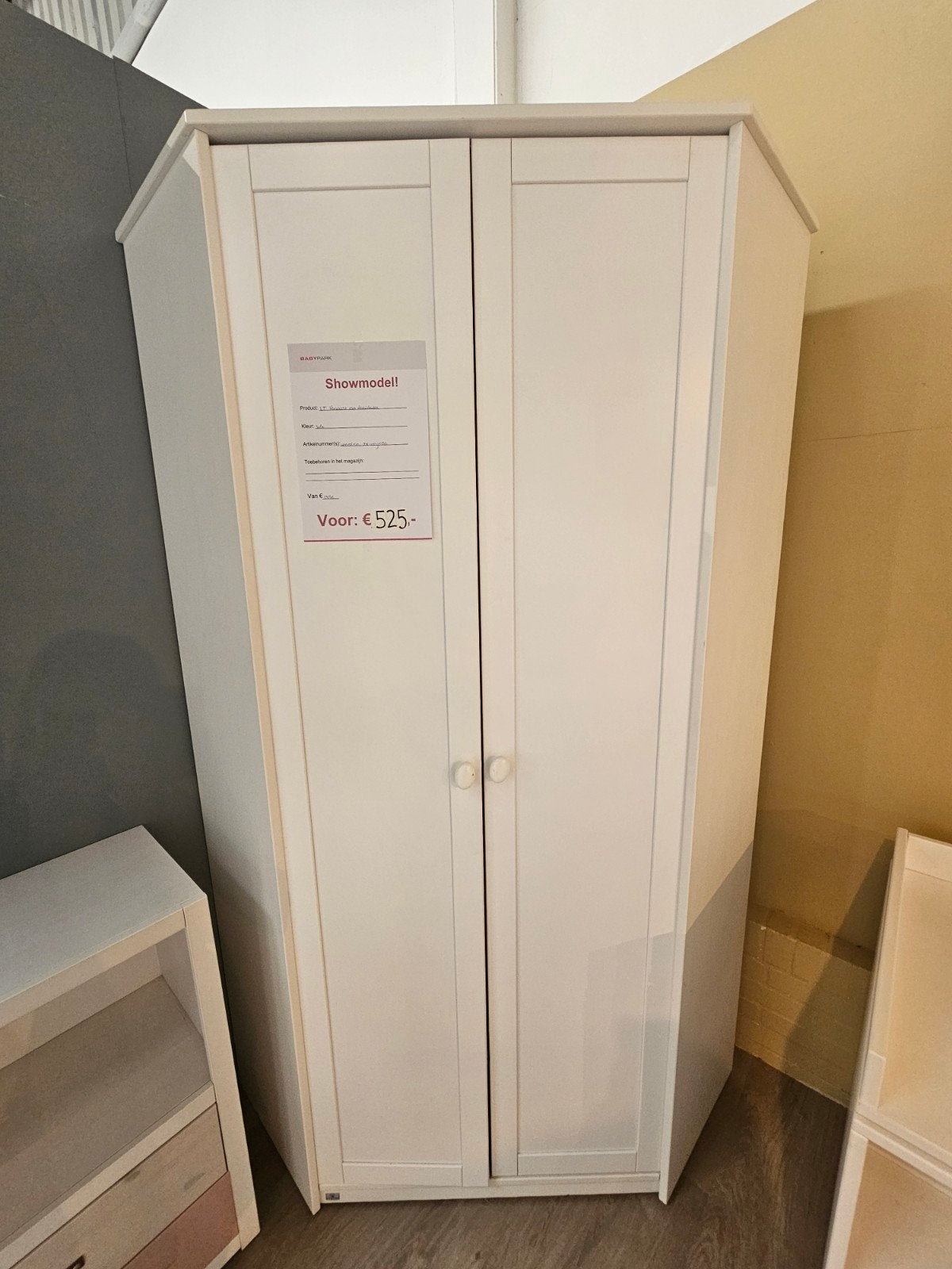 LT hoekkast met draaideuren, wit, Huis en Inrichting, Ophalen, Zo goed als nieuw, Overige houtsoorten, Met deur(en)