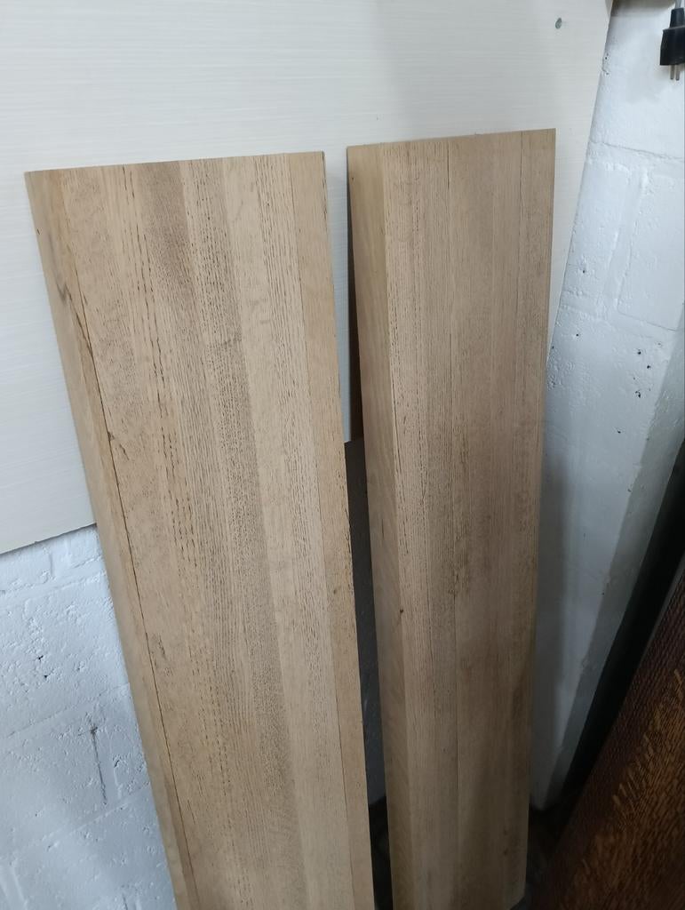 Eiken balken/planken/panelen, Doe-het-zelf en Verbouw, Hout en Planken, Ophalen, Eiken, Plank, 50 mm of meer