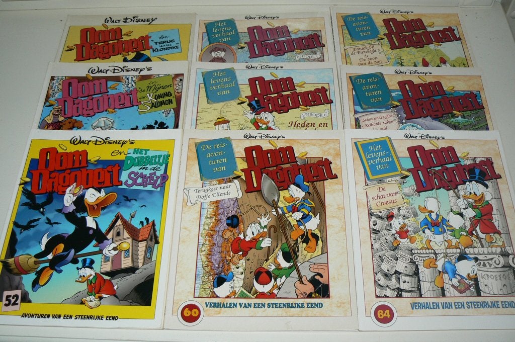 Verzameling van 9 Oom Dagobert albums. Ook losse verkoop., Meerdere stripboeken, Ophalen of Verzenden, Zo goed als nieuw, Walt Disney