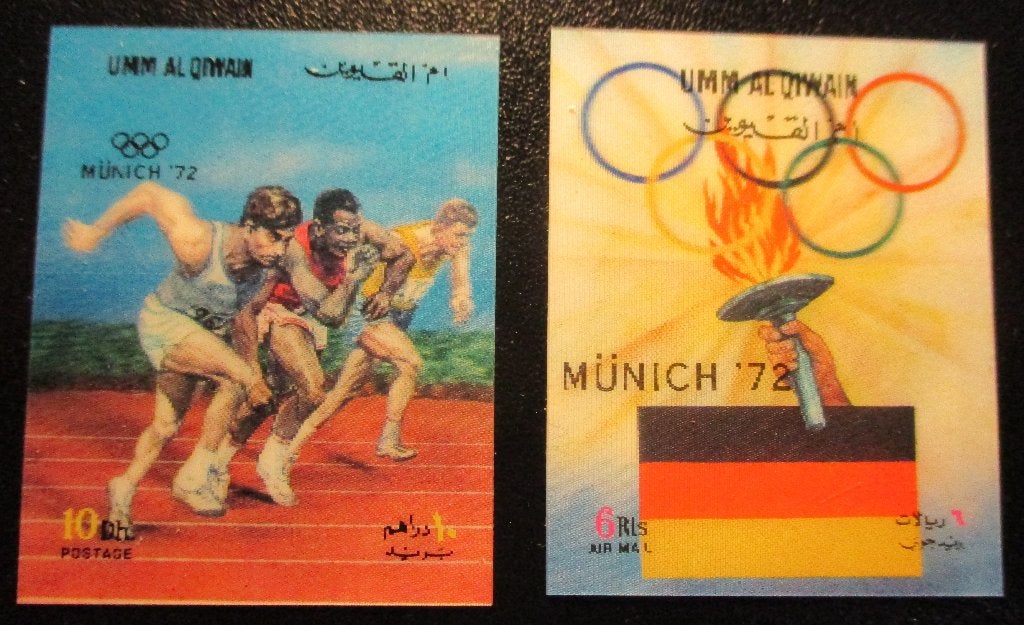 3D zegels Olympische Zomerspelen 1972, Umm al Qiwain, Verzenden, Postfris, Sport