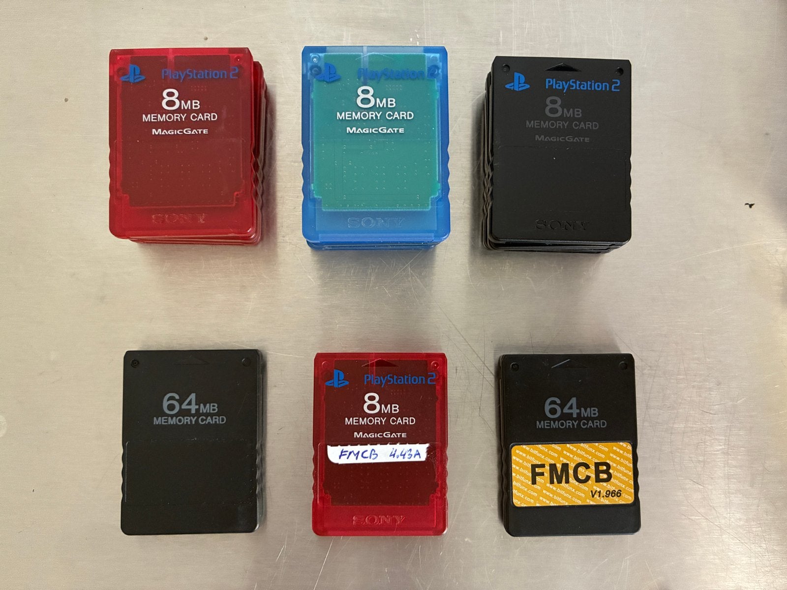 Diverse PlayStation 2 Memory Cards (Origineel & FMCB), Ophalen of Verzenden, Gebruikt, Geheugenkaart, PlayStation 2