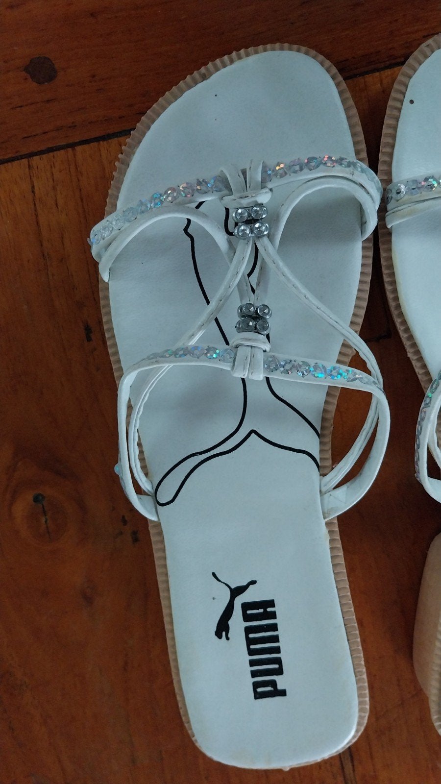 Puma zomer slippers, maat 39 dames. Nieuw., Slippers, Puma, Wit, Nieuw