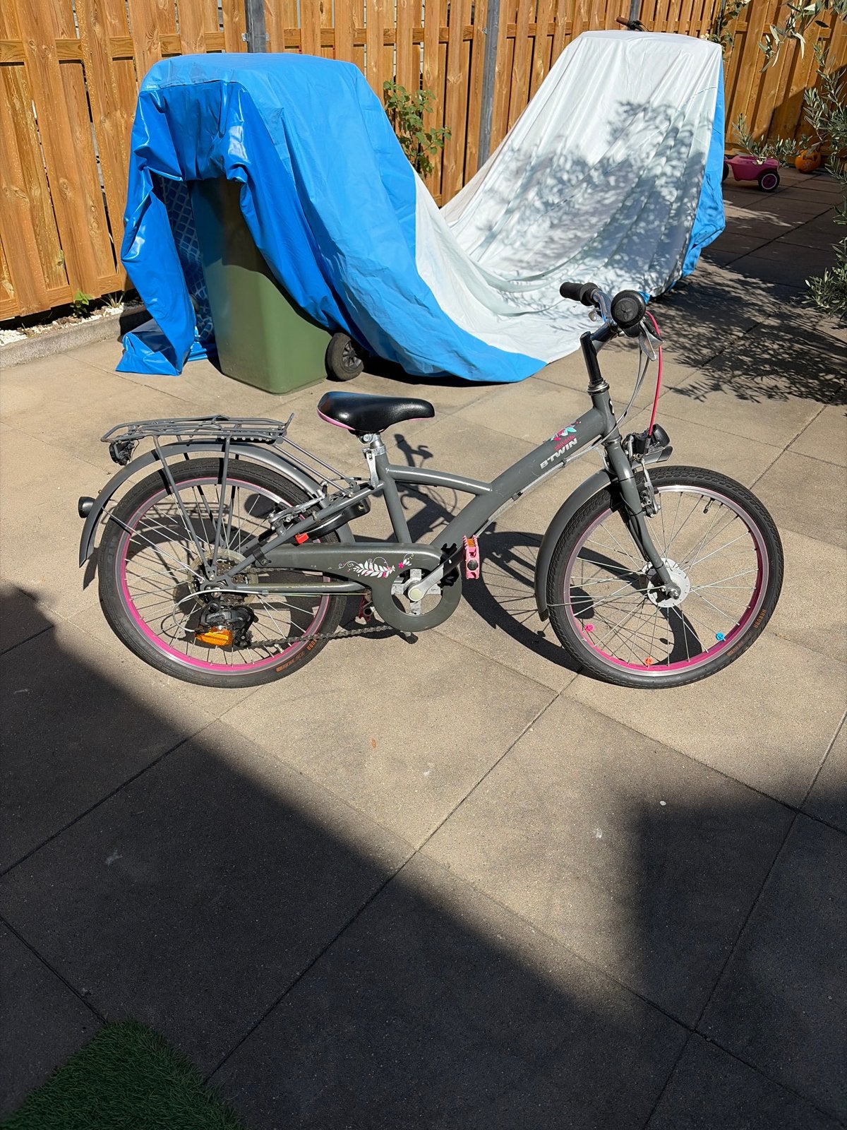 B'Twin kinderfiets 20 inch prima staat, Ophalen, Gebruikt, Terugtraprem, 16 tot 20 inch